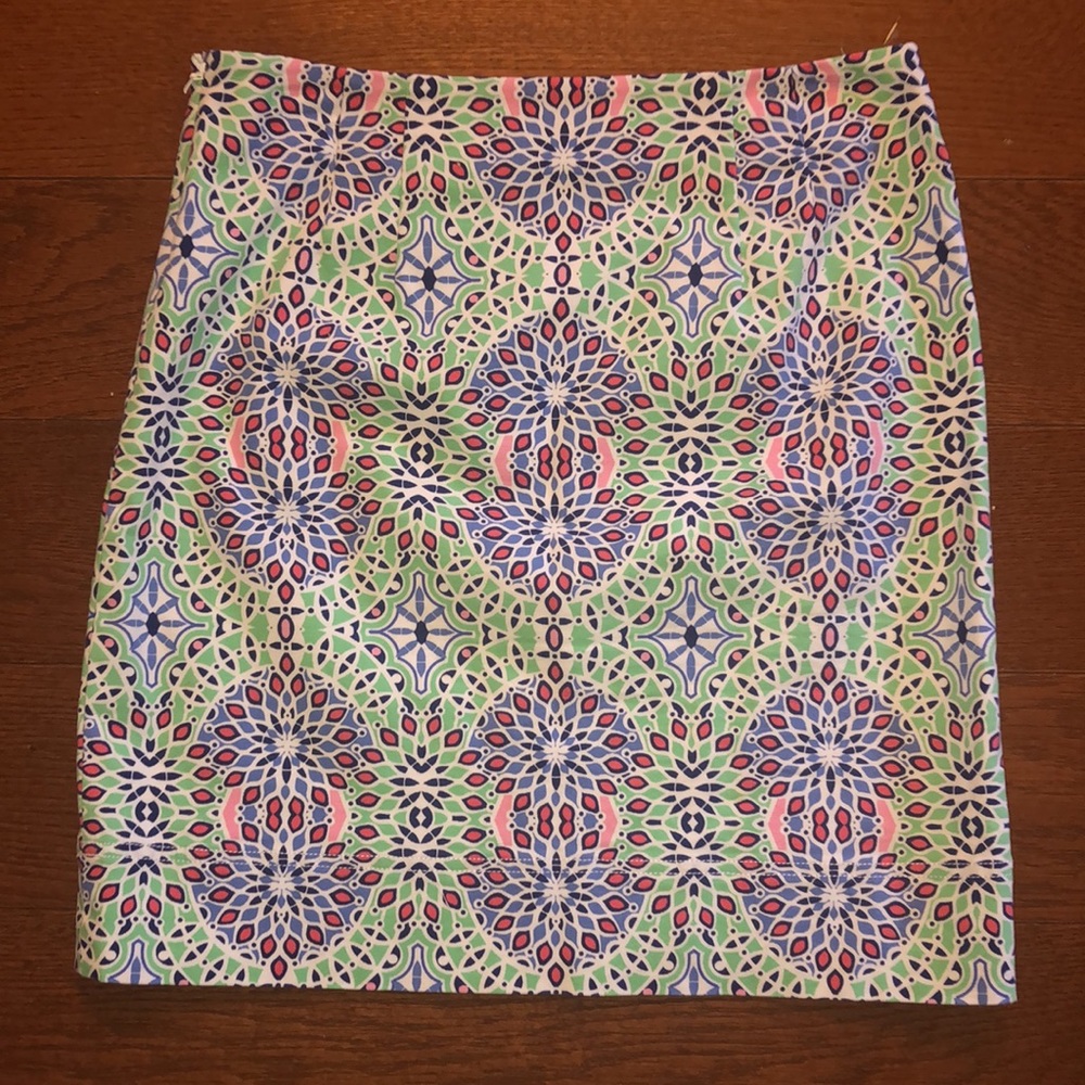 💠TALBOTS💠STAIN GLASS PRINT COTTON MINI SKIRT💠 - Picture 5 of 7